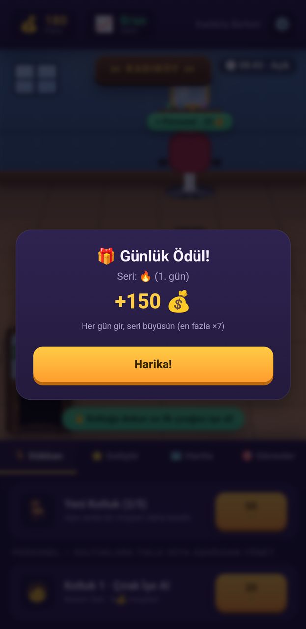 Barber Tycoon: Kuaförler Kralı ekran görüntüsü